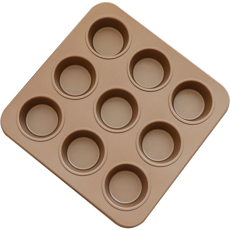 烘焙模具喜之焙9连马芬蛋糕模具不沾玛芬烤盘麦芬蛋糕模蛋挞模