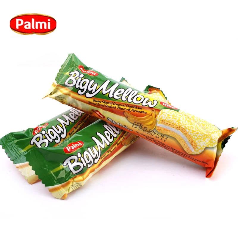 palmi派派米牌香蕉夹心椰蓉巧克力饼干24包 原装进口夹心饼干休闲零食图片