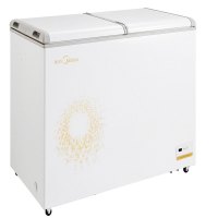 美的冰柜BCD-311VEM 蝶型门双温家用节能冷柜卧式双门冷冻冷藏商用冰鲜冰柜
