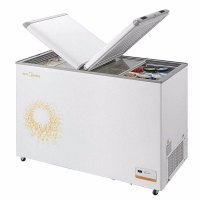 美的冰柜BCD-311VEM 蝶型门双温家用节能冷柜卧式双门冷冻冷藏商用冰鲜冰柜