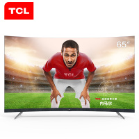 TCL 65英寸曲面电视 前置音响 人工智能 全面屏金属超薄 4K+HDR 超高清智能曲面电视机（枪色）65T3