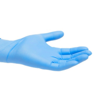 美国AMMEX爱马斯 蓝色一次性牙科丁腈无粉橡胶乳胶实验家务加厚劳保手套 APFGWC42100 小号.