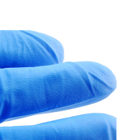 美国AMMEX爱马斯 蓝色一次性牙科丁腈无粉橡胶乳胶实验家务加厚劳保手套 APFGWC42100 小号.