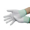 谋福 PU涂指手套涂层手套尼龙手套13针织手套/无尘手套/劳保手套防静电防滑耐磨装卸手套 M号(绿色边).