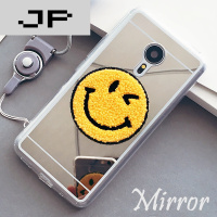 JP潮流品牌 魅族pro5手机壳镜面笑脸5pro保护套硅胶软防摔卡通女款挂绳