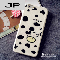 JP潮流品牌三星note3/4蚕丝纹硅胶奶牛萌手机壳苹果5/5S/5/6plus全包保护套