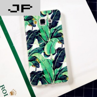 JP潮流品牌三星a5/a7/a8/e7/j5/j7全包绿叶芭蕉彩绘花卉植物防摔硅胶手机壳