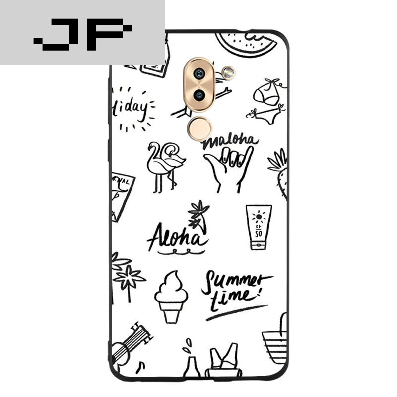 JP潮流品牌 创意简笔画 华为荣耀6x简约保护套 畅玩6x时尚软胶手机壳男女
