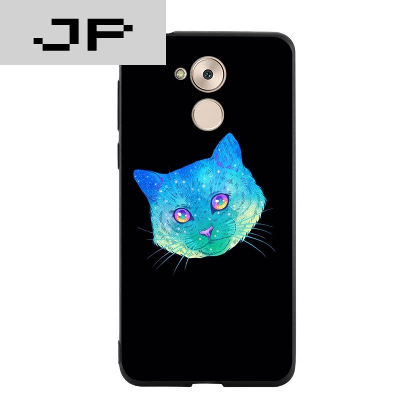 JP潮流品牌 个性炫彩猫华为畅享6s手机壳潮流时尚简约可爱猫头硅胶手机套