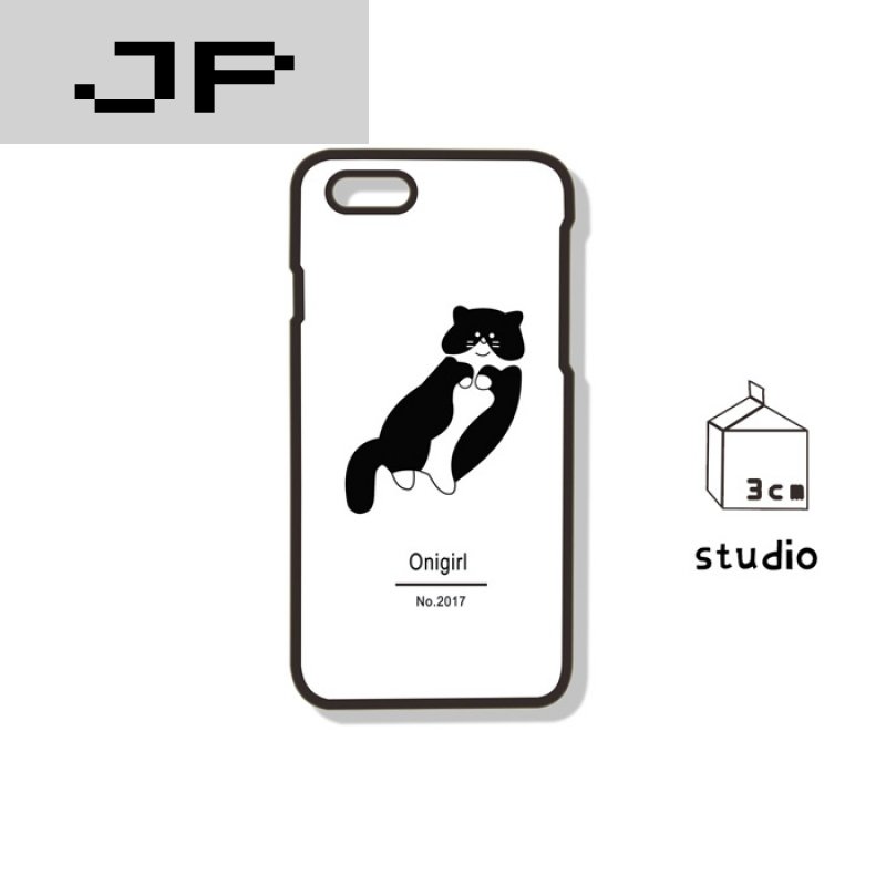 JP潮流品牌原创文艺 搞怪简约黑猫 iphone6 plus苹果6s 手机壳挂脖全包
