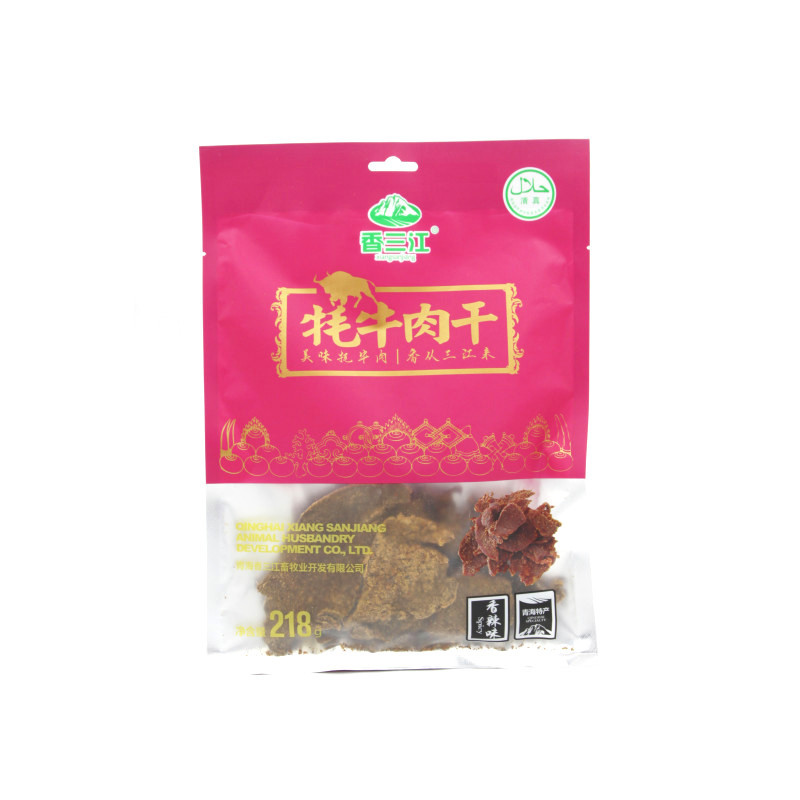 【中华特色】海南州馆 香三江 牦牛肉干 香辣味 218g 青藏特产风味美食 西北