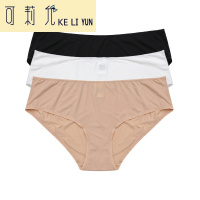 KELIYUN买4免1 基本款舒适简约无痕内裤 亲肤奶丝女士纯色三角裤未