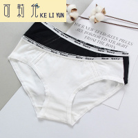 KELIYUN花时间欧美风运动款低腰吸汗纯棉少女内裤简约提臀女士三角裤