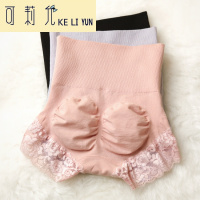 KELIYUN女士双层高腰收腹内裤蕾丝花边包臀三角裤头纯棉档无缝提臀塑身裤