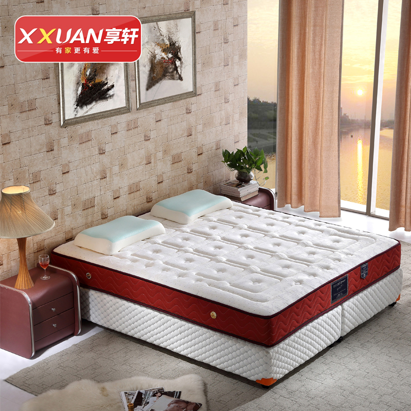 享轩 卧室简约现代床垫 天然乳胶床垫3D床垫精钢弹簧床垫面料两面弹簧乳胶床垫