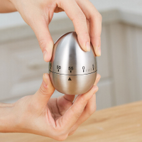 纳丽雅厨房计时器定时器厨房提醒器蛋形机械器厨房工具用品 蛋型不锈钢