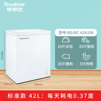 荣事达(Royalstar)小冰柜家用全冷冻小型冷柜迷你速冻商用冷冻柜_42A108标准款二级能效35斤猪肉5只鸡鸭