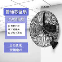 纳丽雅(Naliya)工业级电风扇大功率落地摇头墙壁挂式家商用工厂牛角扇_750挂扇塑钢扇叶加粗网罩