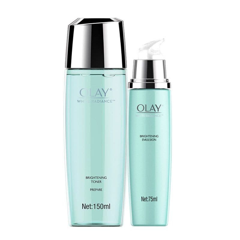Olay玉兰油套装水感莹肌亮肤液150ml+亮肤凝乳75ml 爽肤水乳液套装补水保湿滋润女士护肤品化妆品正品图片