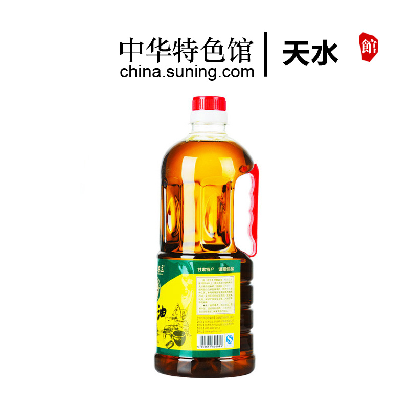 【中华特色】天水馆 隴上农庄 生榨亚麻籽油1L 孕婴月子食用油 装物理压榨 西北