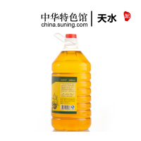 【中华特色】天水馆 隴上农庄 生榨亚麻籽油5升 家庭食用 胡麻油 包邮 西北