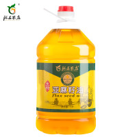 【中华特色】天水馆 隴上农庄 生榨亚麻籽油5升 家庭食用 胡麻油 包邮 西北