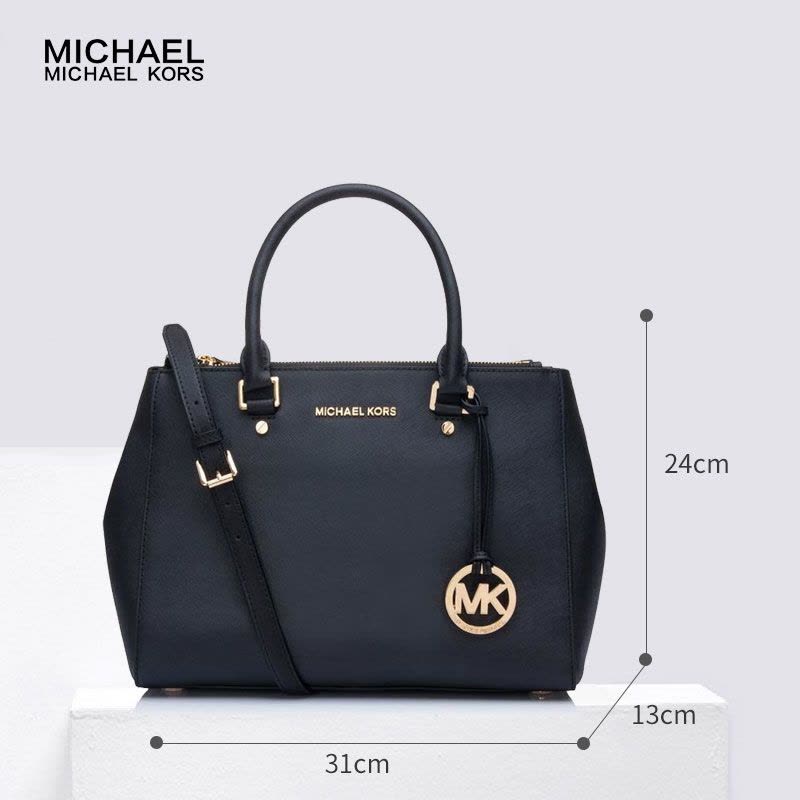 迈克·科尔斯(MICHAEL KORS)MK女包潮酷风十字纹杀手包 牛皮中号 单肩斜挎包手提包 女 30S4GTVS6L图片