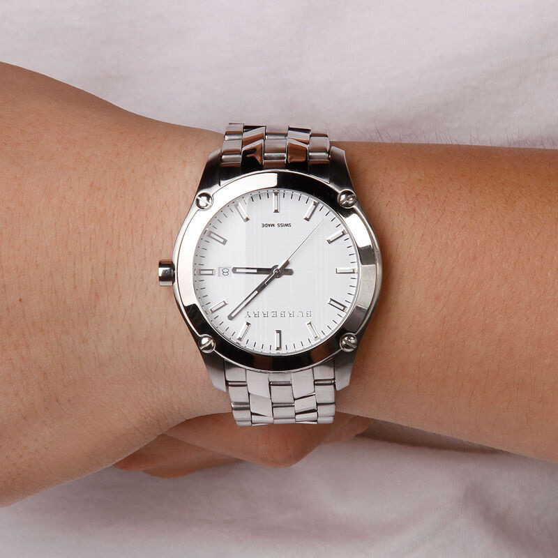 博柏利(BURBERRY)手表 欧美品牌 钢带圆盘表 时尚休闲情侣表 石英表 女 BU1852-BU1853