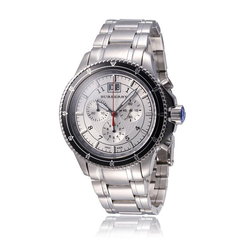 博柏利burberry手表欧美品牌三眼圆盘男士腕表石英表男bu7600bu7603