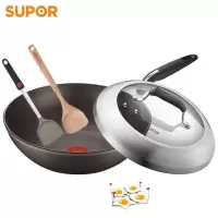 苏泊尔(SUPOR)火红点四代钛金刚无油烟不粘锅炒锅PC30HA3炒菜锅明火专用