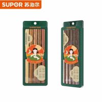 苏泊尔(SUPOR)筷子TK2133Q家用实木筷原木餐具檀木筷鸡翅木公筷无漆黄檀木筷 5双装坤甸铁木