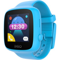 360儿童手表SE 2代 W608 彩色触屏版防丢防水GPS定位五重定位IP65防水智能彩屏电话手表学生智能手表 天空蓝