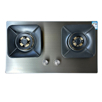 TJSTAR高效节能台嵌两用燃气灶双炉头5.2KW大火力不锈钢面板