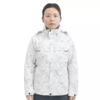 燕舞BD2FF322105Z2F女款三合一冲锋衣L-5XL(计价单位:件)白花灰色