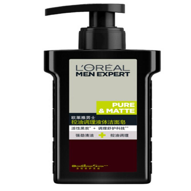 欧莱雅（LOREAL）男士控油调理液体洁面皂 150ml（男士洗面奶 洁面膏 不干燥不紧绷）