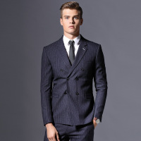 绅士空间2021春季男士西服套装一粒扣三件套韩版修身商务职业正装小西装男结婚新郎礼服CG.TZ1903