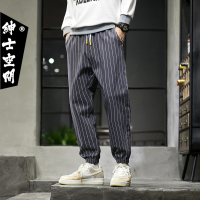 绅士空间2021春季新款休闲裤男长裤版宽松男士休闲裤潮流束脚裤运动工装裤男装MF.502-1