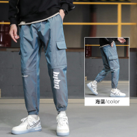 绅士空间2021春季宽松运动裤韩版小脚裤潮流长裤男士休闲裤男装ML.D77
