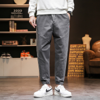 绅士空间2021春秋男士工装裤子宽松大码春季青年潮牌束脚九分牛仔休闲裤男MF.2003