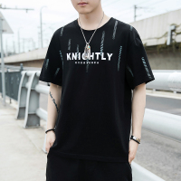 绅士空间2021新款休闲T恤男夏季潮流t恤纯棉宽松时尚休闲百搭潮牌T恤男JC.T347