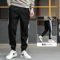 绅士空间2021春季男士休闲裤针织裤学生小脚裤宽松哈伦裤韩版运动长裤男装ML.X90