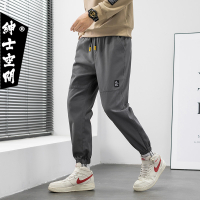 绅士空间2021春季新款韩版束脚裤男宽松九分裤运动裤男士休闲裤小脚裤男MF.506-2