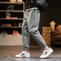 绅士空间男士春季裤子2021新款春秋款韩版潮流ins宽松束脚长裤休闲运动裤MF.1001