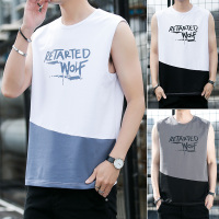 绅士空间男士背心2021夏季潮牌宽松运动潮流时尚休闲新款健身坎肩无袖t恤 男890