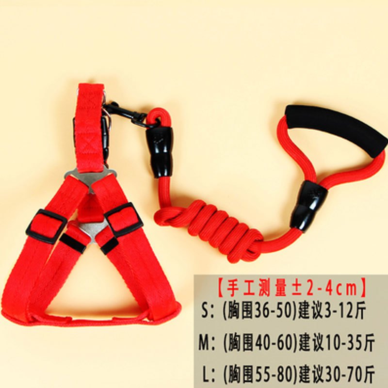 【0-120斤以下牵引带+项圈套装】小狗狗牵引绳胸背带项圈遛狗绳子萨摩耶金毛狗链子小型犬大型犬宠物出行用品