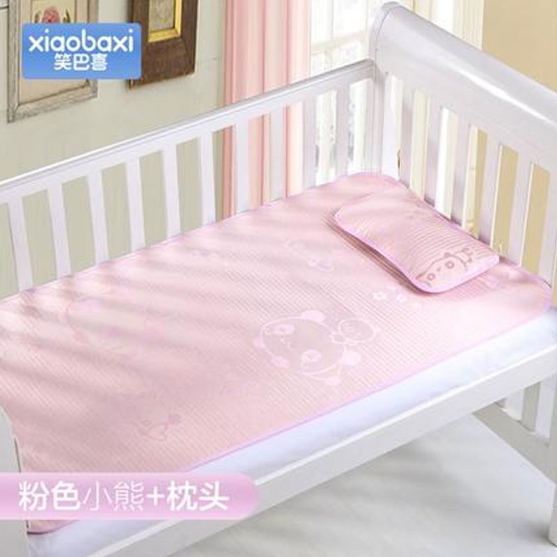 可爱卡通家居婴儿凉席幼儿园凉席冰丝新生儿宝宝凉席夏季婴儿床儿童凉席家用生活日用床上用品创意凉席套件