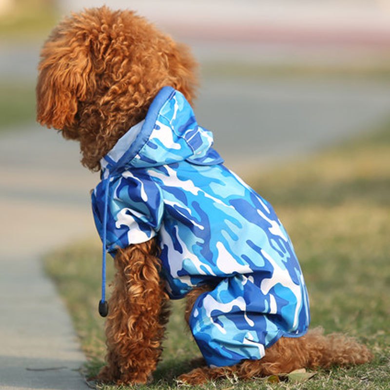 小狗衣服狗雨衣小型犬宠物泰迪比熊四脚防水衣狗狗雨披夏装中型犬舒适时尚创意宠物用品宠物服饰及配件宠物雨衣