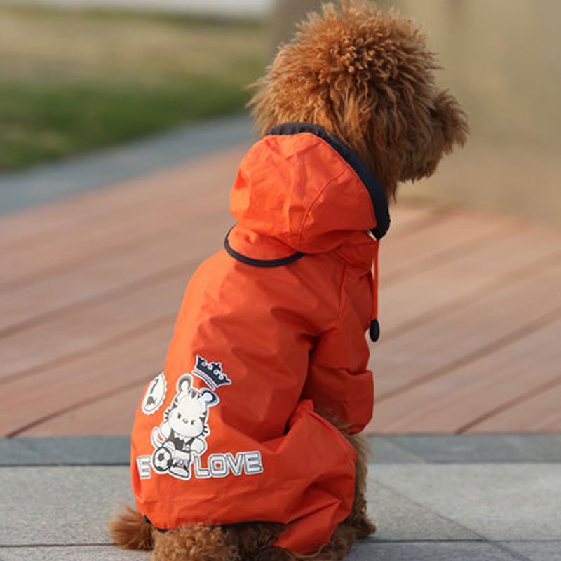 小狗衣服狗雨衣小型犬宠物泰迪比熊四脚防水衣狗狗雨披夏装中型犬舒适时尚创意宠物用品宠物服饰及配件宠物雨衣