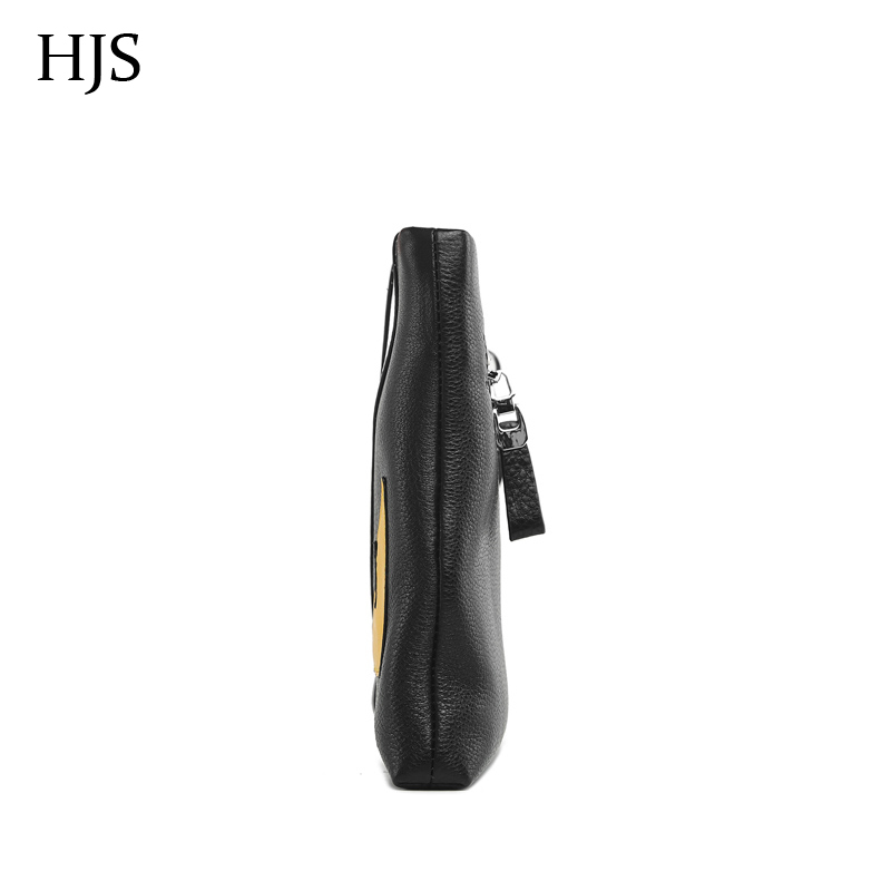 赫泽琼斯HEZZJONES欧美时尚潮男包真皮手包 头层牛皮手挽包 男士信封包青年商务休闲个性手拿包