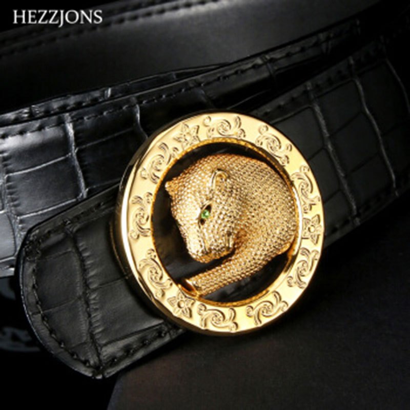 豹子头皮带男士真皮头层牛皮平滑扣腰带时尚休闲发型师皮带潮男腰带